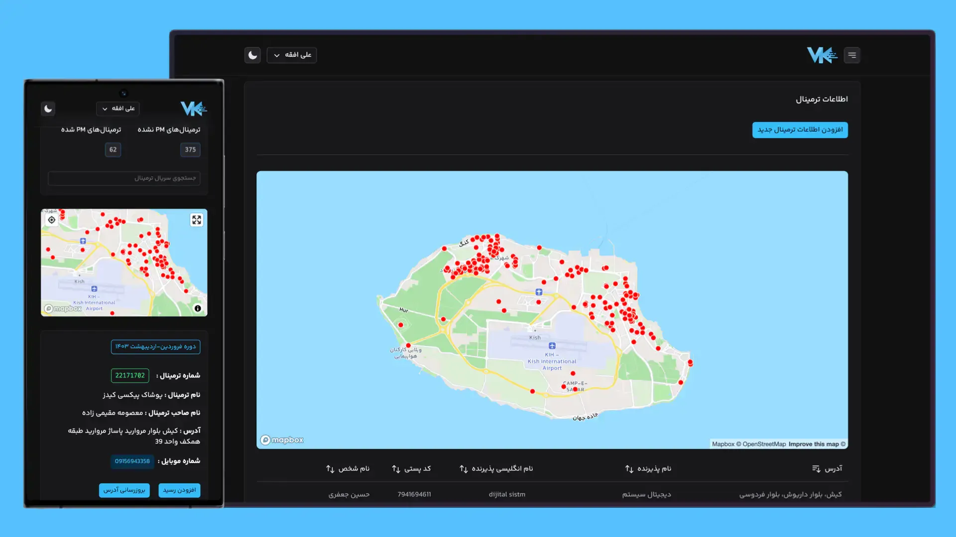 طراحی و توسعه نرم‌افزار مدیریت پشتیبان و کارت‌خوان